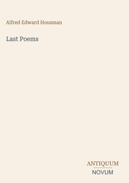 Produktbild: Last Poems