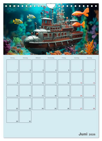 Produktbild: Schiffe, Fische und Piraten (Wandkalender 2026 DIN A4 hoch), CALVENDO Monatskalender