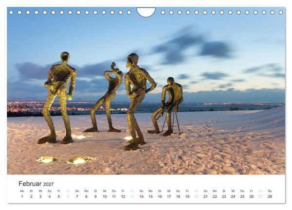 Produktbild: Reykjav&igrave;k 64&deg; 08' N (Wandkalender 2027 DIN A4 quer), CALVENDO Monatskalender
