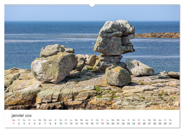 Produktbild: Cornouaille &Agrave; la d&eacute;couverte du Sud-Ouest de la Bretagne (Calendrier mural 2026 DIN A2 vertical), CALVENDO calendrier mensuel