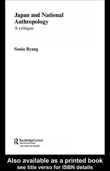 Produktbild: Japan and National Anthropology: A Critique