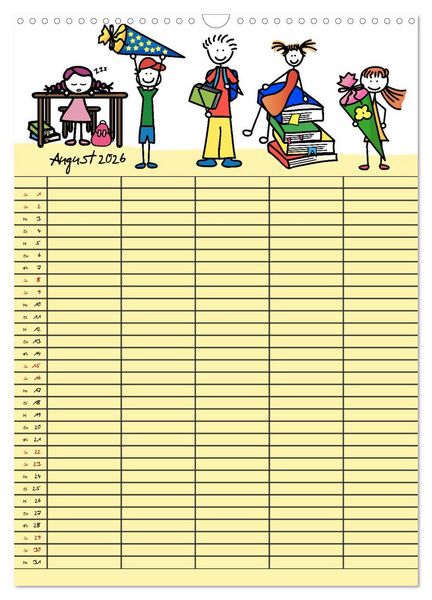 Produktbild: Fr&ouml;hlicher Familienplaner (Wandkalender 2026 DIN A3 hoch), CALVENDO Monatskalender