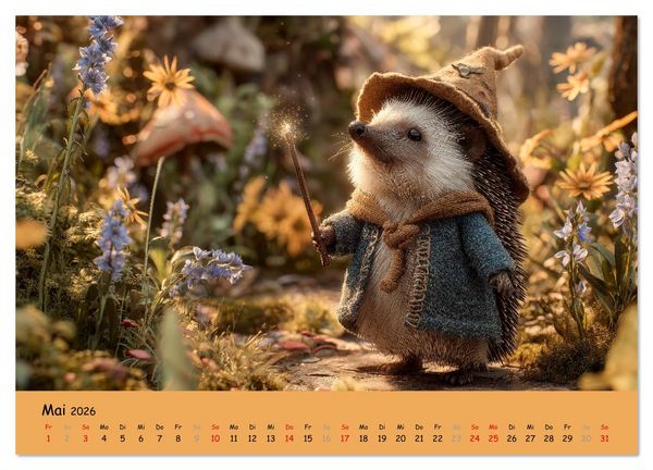 Produktbild: Magischer M&auml;rchenwald - Kinderkalender mit Tier-Zauberern (Wandkalender 2026 DIN A4 quer), CALVENDO Monatskalender