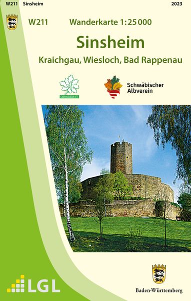 Produktbild: W211 Wanderkarte 1:25 000 Sinsheim