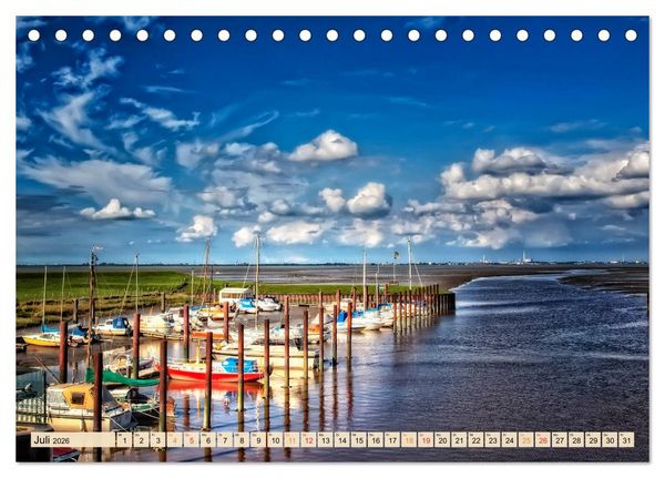 Produktbild: Friesland - Watt und Nordsee (Tischkalender 2026 DIN A5 quer), CALVENDO Monatskalender