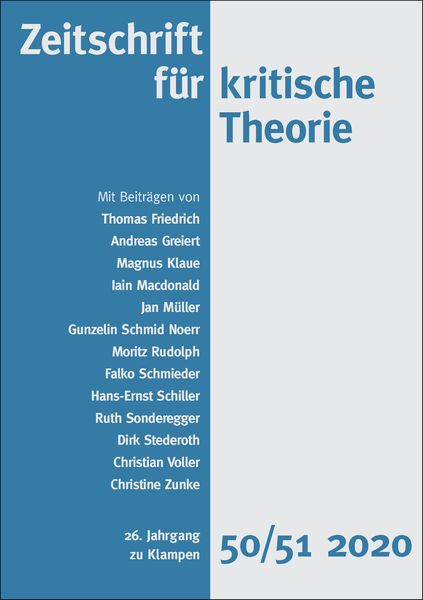 Produktbild: Zeitschrift f&uuml;r kritische Theorie / Zeitschrift f&uuml;r kritische Theorie, Heft 50/51 (2020)
