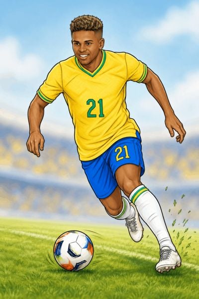 Produktbild: WM 2026 Fu&szlig;ball Malbuch f&uuml;r Kinder ab 6 Jahren mit 70 authentischen Spielerzeichnungen