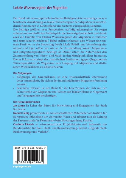 Produktbild: Lokale Wissensregime der Migration