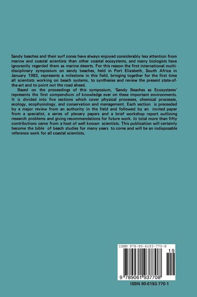 Produktbild: Sandy Beaches as Ecosystems