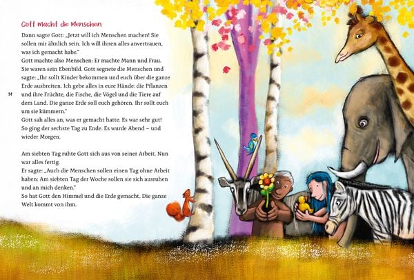 Produktbild: Die bunte Kinderbibel f&uuml;r dich. Farbenfroh illustrierte Bibel mit den wichtigen Bibelstellen. Spielerisch den Glauben entdecken: Christliche Kindergeschichten f&uuml;r Erstleser ab 6 Jahren