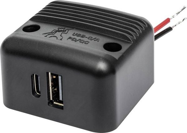 Produktbild: ProCar Aufbau-Power USB-C/A Doppelsteckdose PD/QC max 30W 12 V, 24V
