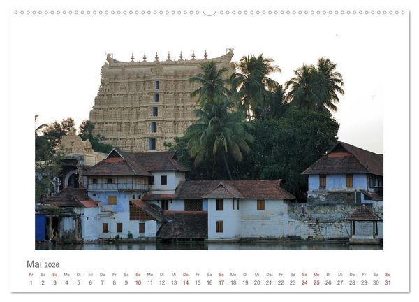 Produktbild: Farbenfrohes Kerala - Eindr&uuml;cke aus God&acute;s Own Country (Wandkalender 2026 DIN A2 quer), CALVENDO Monatskalender
