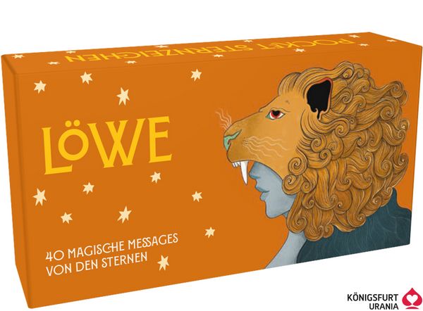 Produktbild: Sternzeichen L&ouml;we 40 Karten in Magnetschachtel mit Metallicfolie - Magische Messages von den Sternen