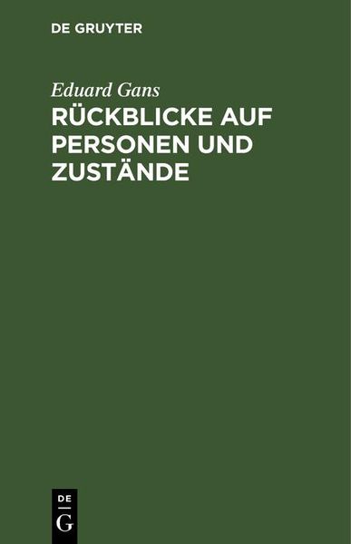 Produktbild: R&uuml;ckblicke auf Personen und Zust&auml;nde