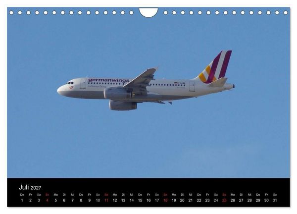 Produktbild: Deutsche Airlines (Wandkalender 2027 DIN A4 quer), CALVENDO Monatskalender