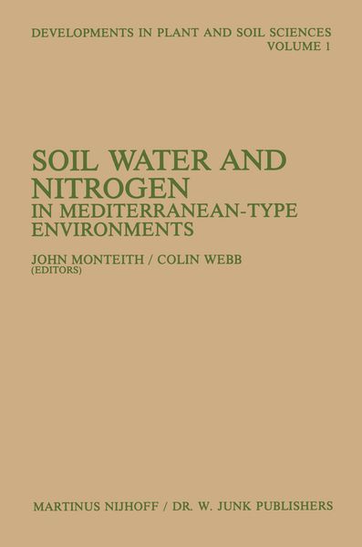 Produktbild: Soil Water and Nitrogen in Mediterranean-type Environments