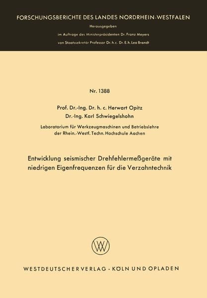 Produktbild: Entwicklung seismischer Drehfehlerme&szlig;ger&auml;te mit niedrigen Eigenfrequenzen f&uuml;r die Verzahntechnik