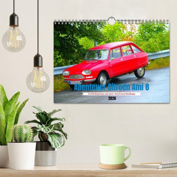 Produktbild: Abenteuer Citroen Ami 8 (Wandkalender 2026 DIN A4 quer), CALVENDO Monatskalender