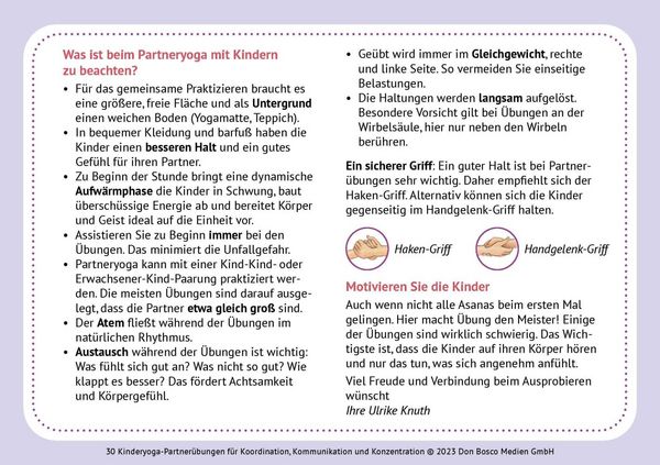 Produktbild: 30 Kinderyoga-Partner&uuml;bungen f&uuml;r Koordination, Kommunikation und Konzentration
