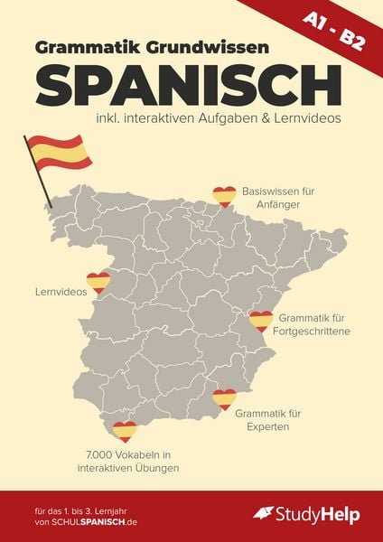 Spanisch lernen mit System - interak. Grammatik-Heft, Taschenbuch von Nikolas Wicker, StudyHelp Verlag, 978-3-9875514-5-1