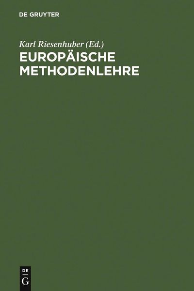 Produktbild: Europ&auml;ische Methodenlehre
