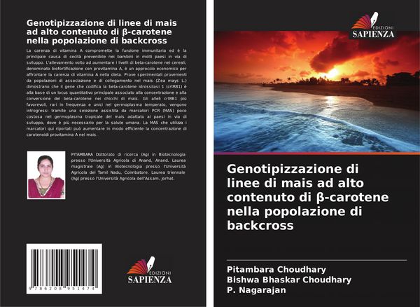 Produktbild: Genotipizzazione di linee di mais ad alto contenuto di &iquest;-carotene nella popolazione di backcross