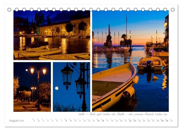 Produktbild: Sehnsucht Gardasee - Mediterranes Flair am Lago di Garda (Tischkalender 2026 DIN A5 quer), CALVENDO Monatskalender
