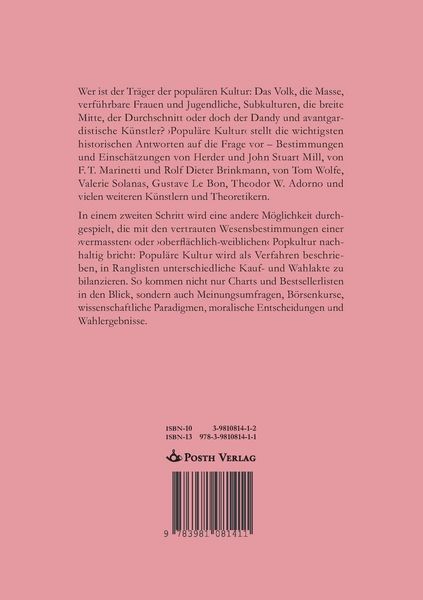 Produktbild: Popul&auml;re Kultur