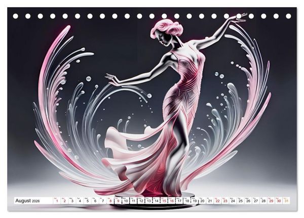 Produktbild: Elegant dancers (Desk Calendar 2026 DIN A5 landscape), CALVENDO 12 Month DeskCalendar