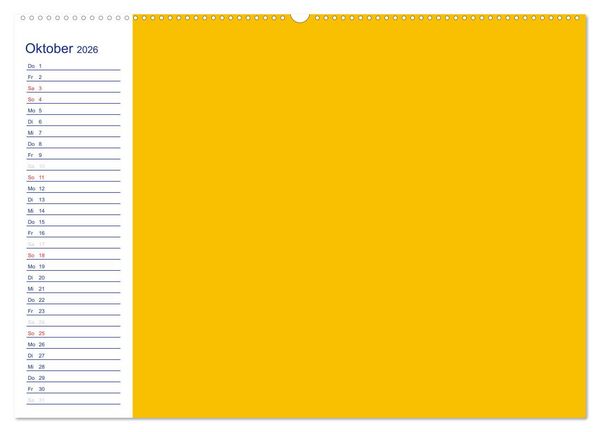 Produktbild: Farbiger Bastelkalender (Wandkalender 2026 DIN A2 quer), CALVENDO Monatskalender