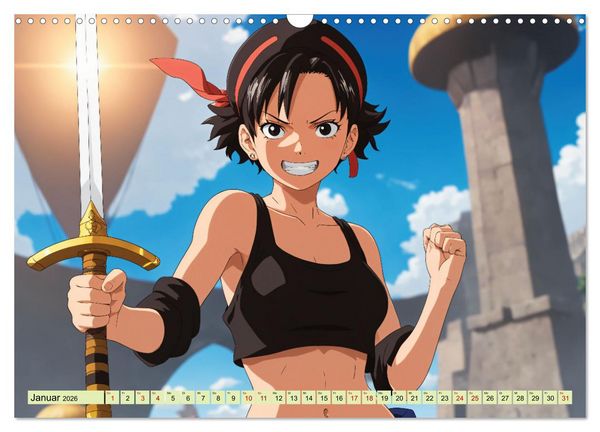 Produktbild: Anime Piraten - Waifu Edition (Wandkalender 2026 DIN A3 quer), CALVENDO Monatskalender