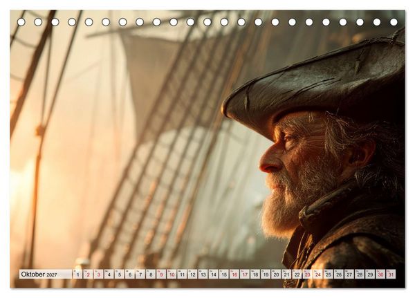 Produktbild: Piraten - Legenden der sieben Meere (Tischkalender 2027 DIN A5 quer), CALVENDO Monatskalender