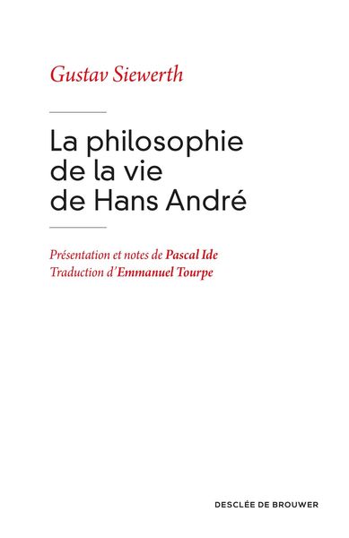 Produktbild: La philosophie de la vie de Hans Andr&eacute;