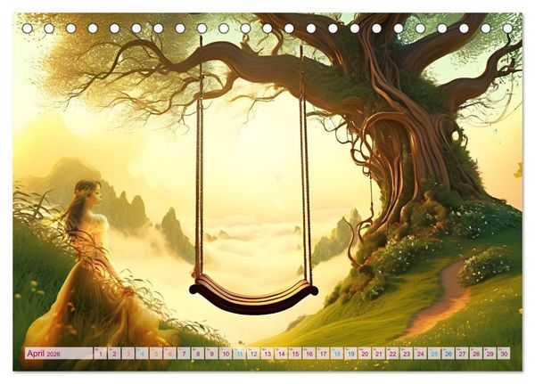 Produktbild: Clara tr&auml;umt - M&auml;rchenhafte Traumfantasien (Tischkalender 2026 DIN A5 quer), CALVENDO Monatskalender
