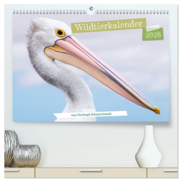 Produktbild: Wildtierkalender (hochwertiger Premium Wandkalender 2026 DIN A2 quer), Kunstdruck in Hochglanz