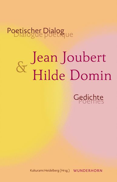 Produktbild: Poetischer Dialog: Jean Joubert & Hilde Domin