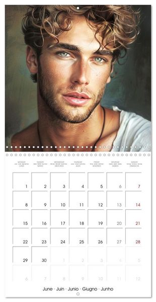 Produktbild: Men with irresistible charm (Wall Calendar 2026 12 &times; 12 Inch) CALVENDO 12 Month Wall Calendar