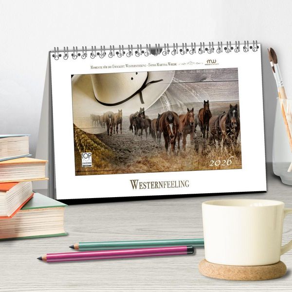 Produktbild: Western-Feeling (Tischkalender 2026 DIN A5 quer), CALVENDO Monatskalender