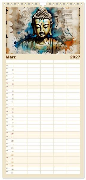 Produktbild: Familienplaner 2027 - Legend&auml;re Ikonen der Geschichte mit 5 Spalten (Wandkalender, 21 x 45 cm) CALVENDO