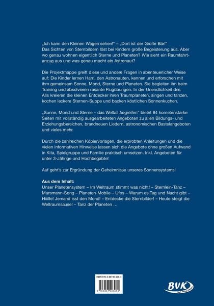 Produktbild: Kita aktiv Projektmappe Sonne, Mond und Sterne &ndash; das Weltall begreifen