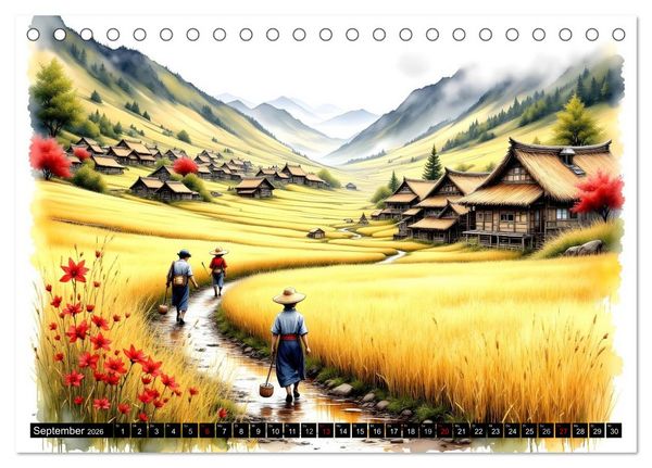 Produktbild: Japans Seele im Jahreslauf (Tischkalender 2026 DIN A5 quer), CALVENDO Monatskalender
