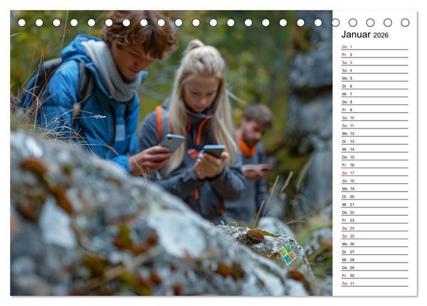 Produktbild: Der Geocaching Found it Kalender (Tischkalender 2026 DIN A5 quer), CALVENDO Monatskalender
