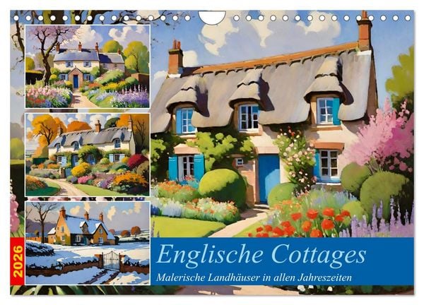 Produktbild: Englische Cottages (Wandkalender 2026 DIN A4 quer), CALVENDO Monatskalender