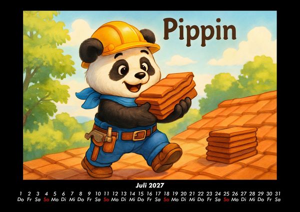Produktbild: Pippin als Dachdecker-Azubi 2027 Fotokalender DIN A3