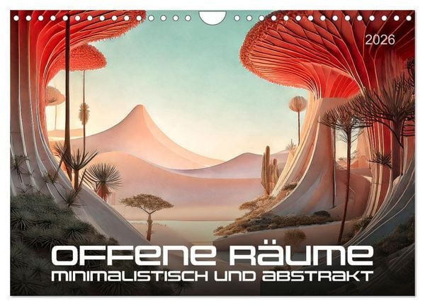 Produktbild: Offene R&auml;ume, minimalistisch und abstrakt (Wandkalender 2026 DIN A4 quer), CALVENDO Monatskalender