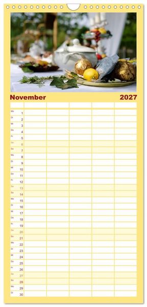 Produktbild: Familienplaner 2027 - Garten-Idylle 2027 mit 5 Spalten (Wandkalender, 21 x 45 cm) CALVENDO