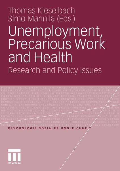 Produktbild: Unemployment, Precarious Work and Health