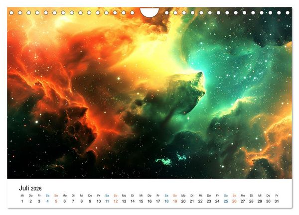 Produktbild: Strahlende Sternennebel (Wandkalender 2026 DIN A4 quer), CALVENDO Monatskalender