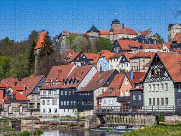 Produktbild: CALVENDO Puzzle Blick auf die Festung Rosenberg vom Ufer der Ha&szlig;lach | 1000 Teile Lege-Gr&ouml;&szlig;e 64x48cm Foto-Puzzle f&uuml;r gl&uuml;ckliche Stunden