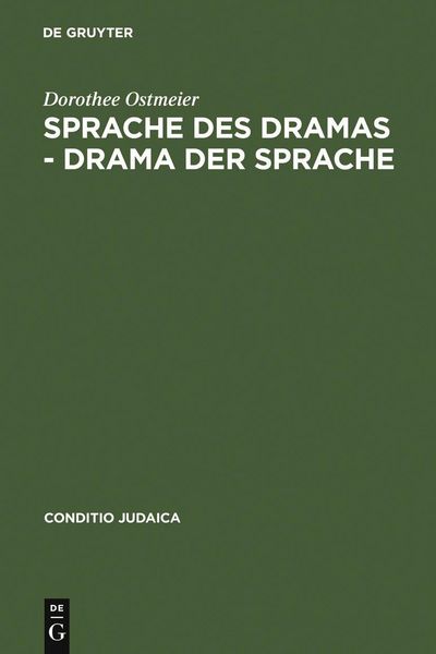 Produktbild: Sprache des Dramas - Drama der Sprache